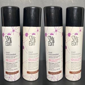 Style Edit Root Concealer medium Brown Color adaptive pigments 4 piece bundle